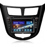 Штатная магнитола  FLYAUDIO G8103H01 на ANDROID 4.4 для Hyundai Solaris (2012-2014)